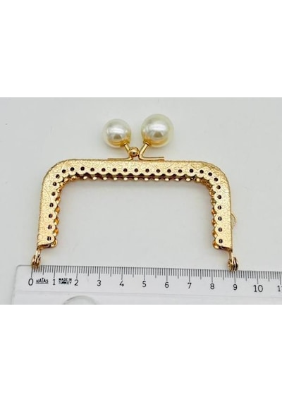 Angel Çanta Aksesuar 9 Cm Cüzdan Klipsi Golden Renk İncili Diğer
