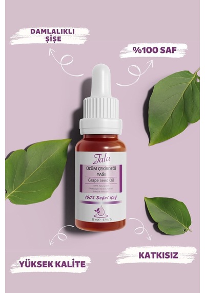 Tala Üzüm Çekirdeği Yağı %100 Saf Ve Doğal Soğuk Sıkım 20 ML