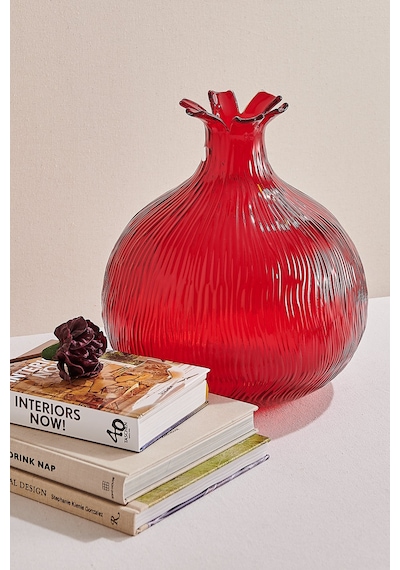 Pasabahce Kırmızı Nar Vazo 38 Cm