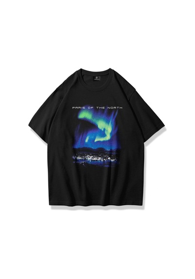 Startmore Unisex Paris Tshirt Siyah Siyah