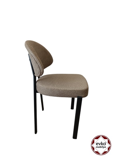 Evko Mobilya Damla Sandalye, Mutfak Salon Sandalyesi, 2 Adet Sandalye, Metal Sandalye, Yemek Sandalyesi, Otel Cafe Restoran Sandalyesi Kahverengi