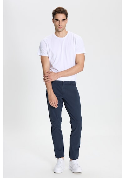 George Henry Pamuklu Slim Fit Dar Kesim 5 Cepli Esnek Chino Pantolon Lacivert