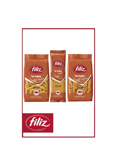 Filiz Tam Buğday Makarna Sepeti 350 Gr X 3 Adet Kalem, Burgu, Spagetti