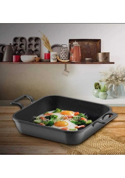 Eda Kare Sahan Döküm Tava 18 CM