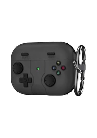 Caseonn Kılıf Retro Gamepad Siyah Siyah Galaxy Buds 3 Pro İle Uyumlu