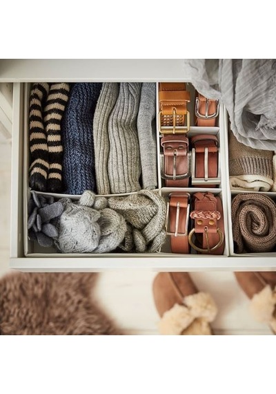 Ikea Skubb 6 Parça Çekmece İçi Organizer Seti 14 X 14 X 13 / 28 X 14 X 13 / 28 X 28 X 13 Cm Beyaz