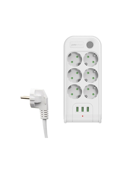 Polosmart MP18 Termal Akım Korumalı 6'lı Uzatma Kablosu 2 M