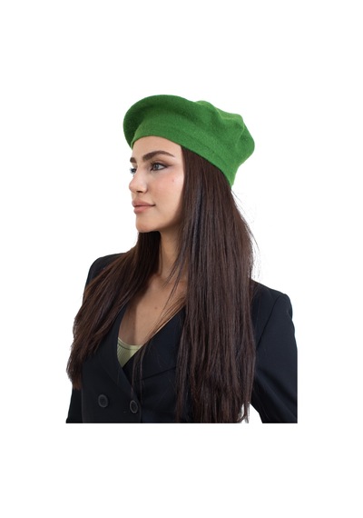 Ladycolor Fransız Keçe Bere Ressam Fıstık Yeşili
