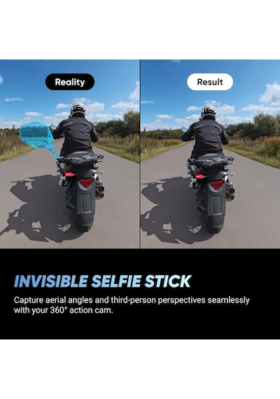 Insta360 X4 Motorrad Edition Aksiyon Kamerası, 360 8k Su Geçirmez Aksiyon Kamerası, 4k Geniş Açılı Video, Görünmez Selfie Çubuğu Efekti, Çıkarılabilir Lens Kapakları, 135 Dakika Pil Ömrü