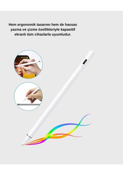 Akıllı Dokunmatik Kalem Type-c Şarjlı Manyetik Apple Uyumlu Pencil Alternatifi Stylus Pen