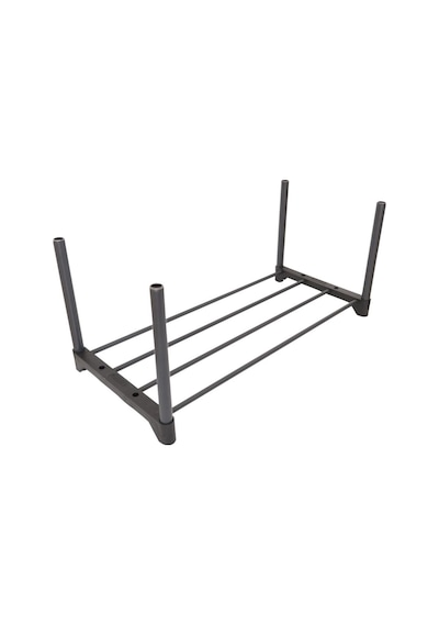 Teno Çok Amaçlı Raf - 4 Katlı Metal Ayakkabılık - Organizer - Kitaplık - Çiçeklik Siyah