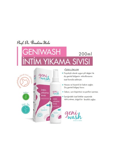 Geniwash Ph  Hassas Ciltler İçin İntim Yıkama Jeli 200 ML