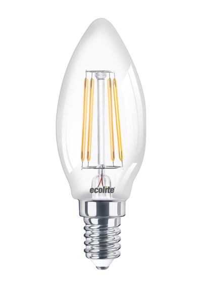 Ecolite 4w Led Filament Mum Ampul, E14 Duy, 6500k Beyaz Işık, 470