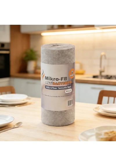 Fb Cup 20'li Rulo Mikro-fb Çok Amaçlı %100 Mikrofiber Temizlik Bezi 25x32 Kopart Kullan Antrasit Gri Koyu Mavi