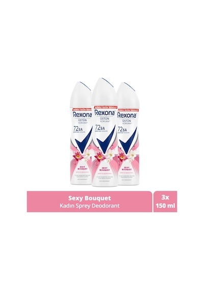 Rexona Sexy Bouquet 72 Saat Kadın Sprey Deodorant 3 x 150 ML