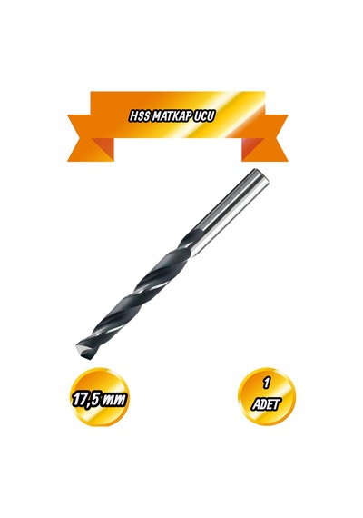 17,5 Mm Hss Matkap Ucu Paket Metal Alüminyum Ahşap Çelik Plasstik Delme Uçları 1 Adet