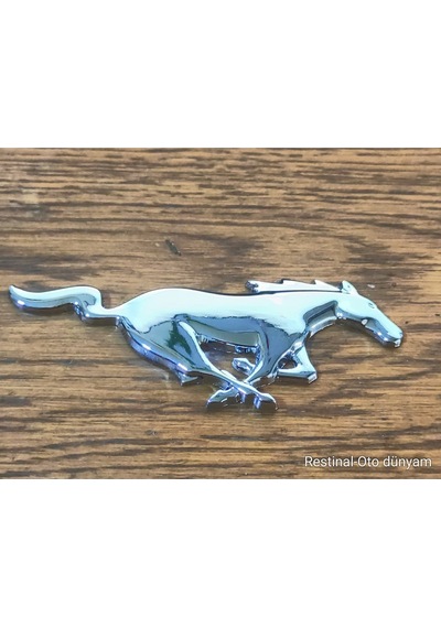 Ford Mustang At Arma Logo 3d Krom Yapıştırma Sticker Oto Panjur Çamurluk Bagaj Universal