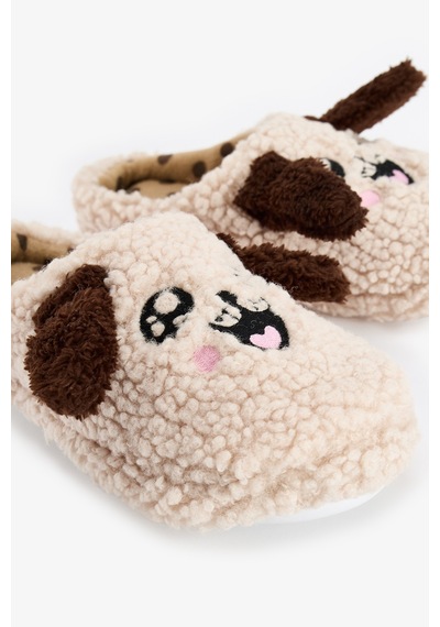 Penti Açık Pembe Happy Dog Köpek Desenli Terlik