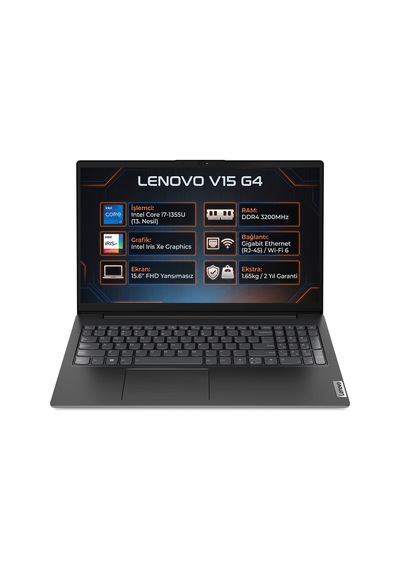 Lenovo V15 G4 IRU 83A100KXTR036 i7-1355U 12 GB 1 TB SSD 15.6" Dos Dizüstü Bilgisayar Lenovo V15 G4 IRU 83A100KXTR036 i7-1355U 12 GB 1 TB SSD 15.6" Dos Dizüstü Bilgisayar