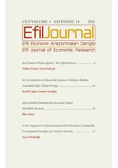 Efil Ekonomi Araştırmaları Dergisi Cilt 4 Sayı 14