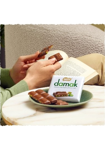 Nestle Damak Antep Fıstıklı Sütlü Kare Çikolata 6 x 60 G