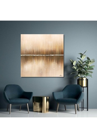 Soyut El Yapımı Yağlı Boya Tablo 95x95cm Hij4010