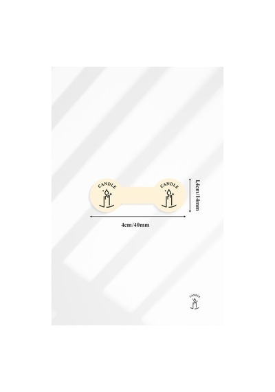 Rufus Concept Candle Krem Rengi İp Fitil Etiketi 100 Adet Krem