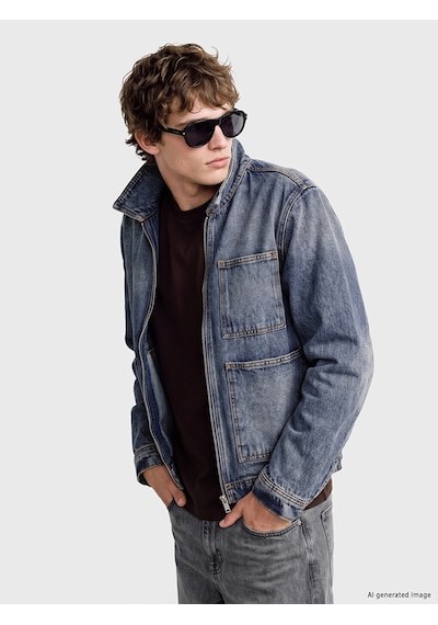 LC Waikiki Lc Waıkıkı İndigo Regular Fit Erkek Jean Ceket
