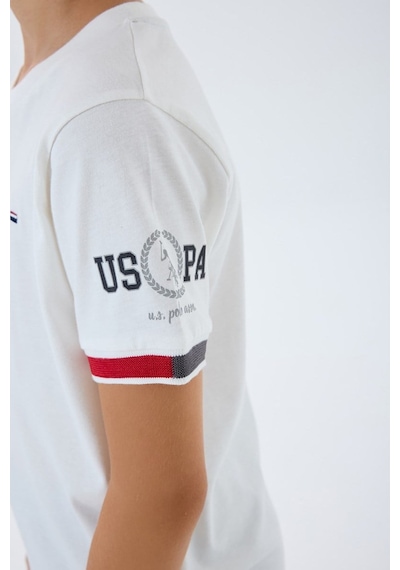 U.S. Polo Assn. Erkek Çocuk Bermuda 2'li Takım Beyaz-2625