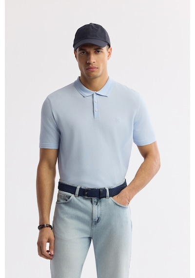 Avva Erkek Açık Mavi Polo Yaka Basic Rayon Triko Regular Fit T-shirt A51y5035