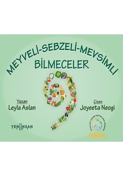 Meyveli - Sebzeli - Mevsimli Bilmeceler - 50+2 Bilmece Kartı 1 Adet Zil 1 Adet Kum saati - Kutulu - Leyla Aslan - Yeni İnsan Yayınevi