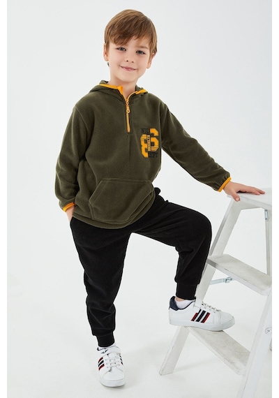 Rolypoly Nyc Dept Haki Erkek Çocuk Uzun Kol Pijama Takım 5274-30181 Haki