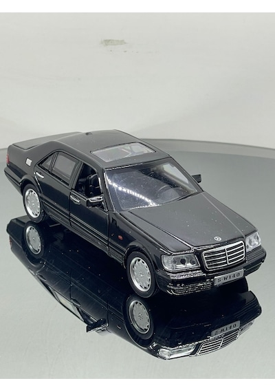 1.24 Ölçek Mercedes 500sel Metal Sesli Işıklı Oyuncak Araba - Siyah