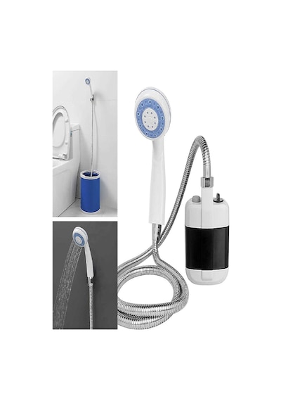 Mobgift Portable Outdoor Shower Şarjlı Taşınabilir Kamp Model Seyyar Duş Seti Pompa Hortum Başlık