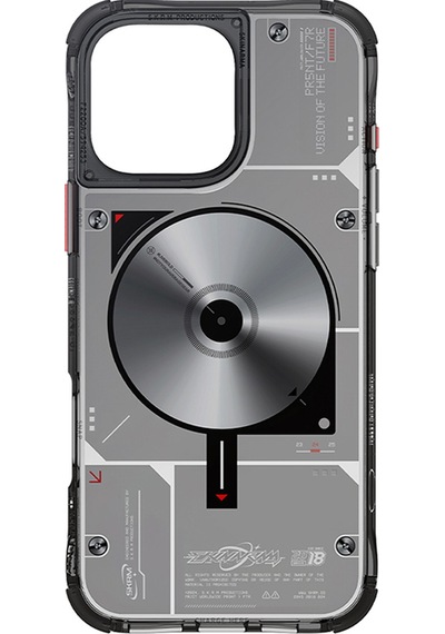 Apple Uyumlu iPhone 16 Pro Kılıf Magsafe Şarj Özellikli Disk Desenli Airbag Tasarımlı Skinarma Nova Kapak Siyah
