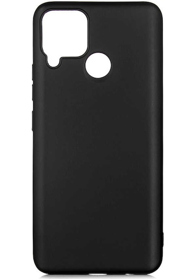 Noktaks - Realme C25 - C25s Uyumlu - Kılıf Mat Soft Esnek Premier Silikon Kapak - T17229 - Siyah Siyah