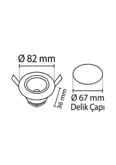 Noas 5 Watt Saten Kasa Led Spot Beyaz Işık 2 Adet Nemrut Yl28-2501 Saten Siyah
