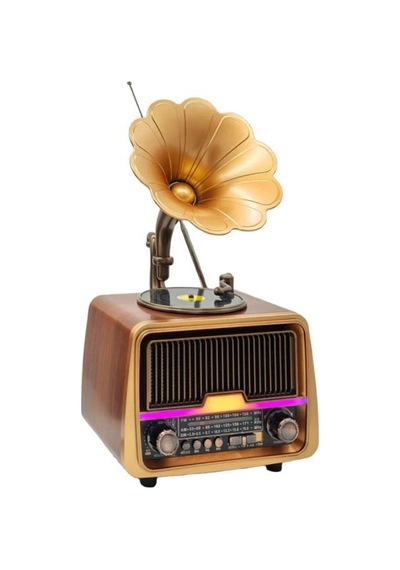Şarjlı Mp3/bluetooth/usb/ Nostaljik Kablosuz Fm Radyo Speaker Solar Panelli