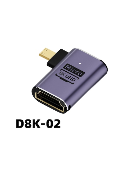 Uhd 2.1 Adaptör, 8k 60hz Hdtv Dişi Konnektörden Mini/microhd Erkek Konnektöre 8k Yüksek Çözünürlüklü 39290149