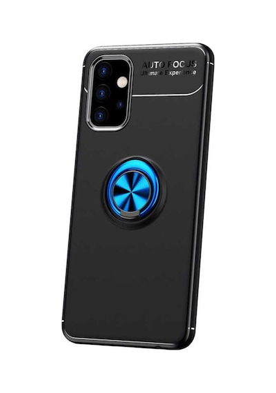 Galaxy A32 4g Kılıf Zore Ravel Silikon Kapak Siyah-Mavi