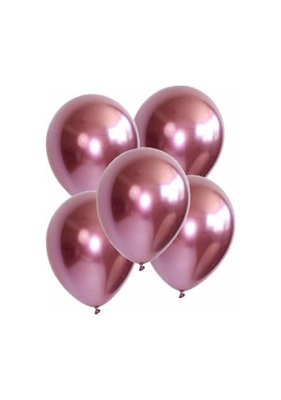 Amz- Lateks Krom Balon 12' Pembe 10'lu , Doğum Günü, Süsleme, Parti, Kutlama