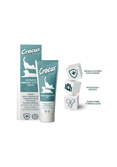 Crocus Desteği Kedi ve Köpekler İçin Immune System Paste 100 G Crocus Desteği Kedi ve Köpekler İçin Immune System Paste 100 G