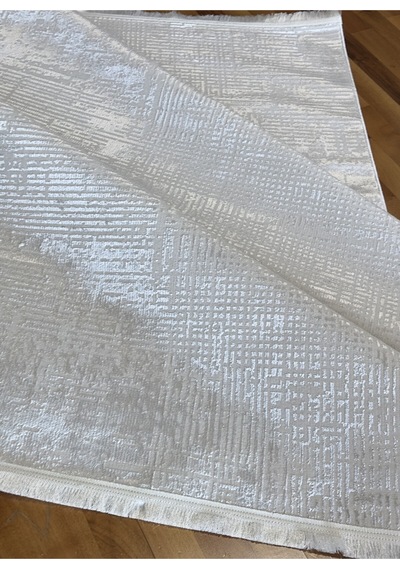 Elvey Home Krem-saten İnce Sık Dokuma Parlak Yüzey Kaymaz Taban Salon Koridor Halısı Kdfelvmakhal Krem