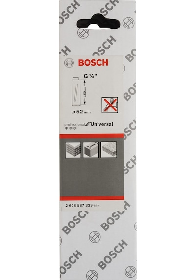 Bosch 52x150 mm G 1/2" Elmas Kuru Karot Ucu - 2608587339
