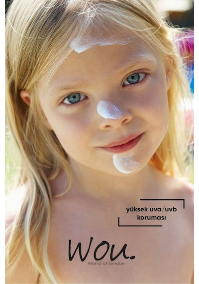 Wou World Of Unique Kıds Yüksek Koruma Etkili Spf50+ Çocuk Güneş Kremi 50 ML
