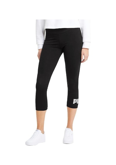 Puma Ess 3/4 Logo Leggıngs Giyim Kadın SiYAH
