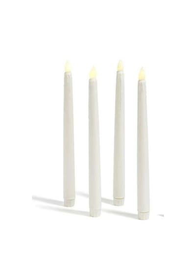 Mum Led Işıklı Şamdan Mumu 28cm Ekru-beyaz 2li Diğer