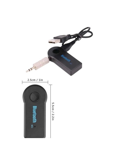 Hubrendy Tekno Bluetooth Araç Kiti Aux Çıkışlı Telefon Müzik Alıcı Tüm Cihazlara Uyumlu