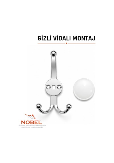 Mi Sket Portmanto Askısı, Metal Vestiyer Askısı, Anti K Sari , Duvar Ve Dolap Askılığı 5'li Set Vidalı