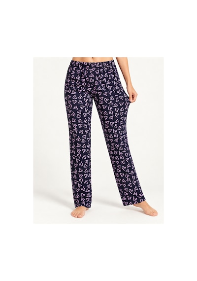 Fit Women Kadın Premium Desenli Rahat Kesim Mor Pijama Altı 4772